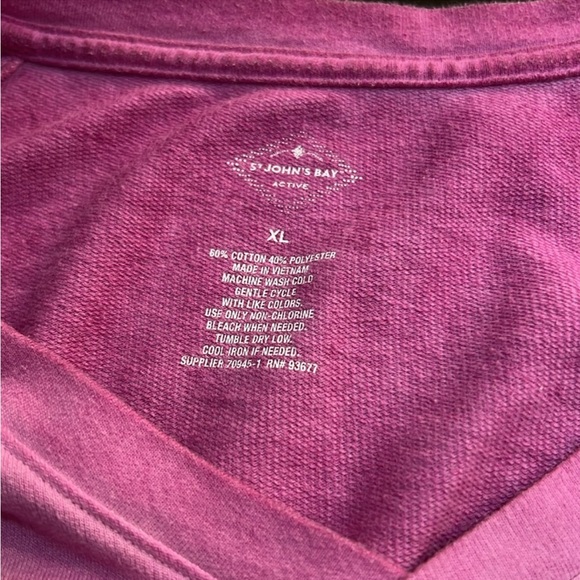 ST JOHN’S BAY ACTIVE XL BUNDLE (2) V NECK SLIT SIDE SHADED COMFY SWEATSHIRTS - Picture 4 of 6